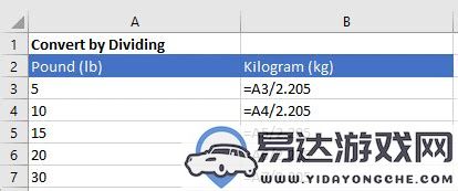 如何在Excel中为单元格设置重量单位为KG以便于数据管理