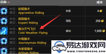 魔兽世界怀旧服寒冷飞行技能如何学习？详解寒冷飞行骑术的获取方法
